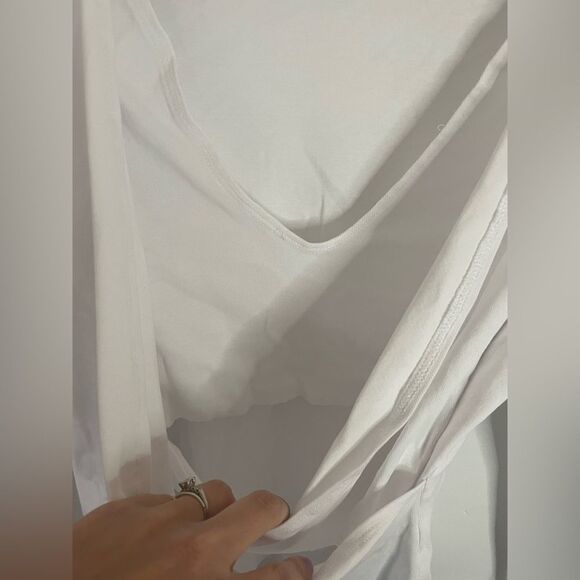 H&M Maternity Shirt nursing/ breastfeeding size large white - Picture 2 of 5